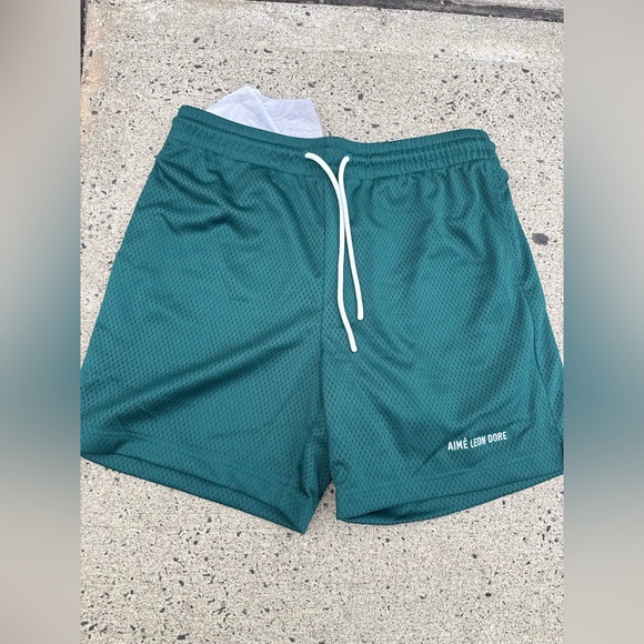 Aime Leon Dore Logo Gym Shorts ‘Botanical Green’ - Picture 1 of 10